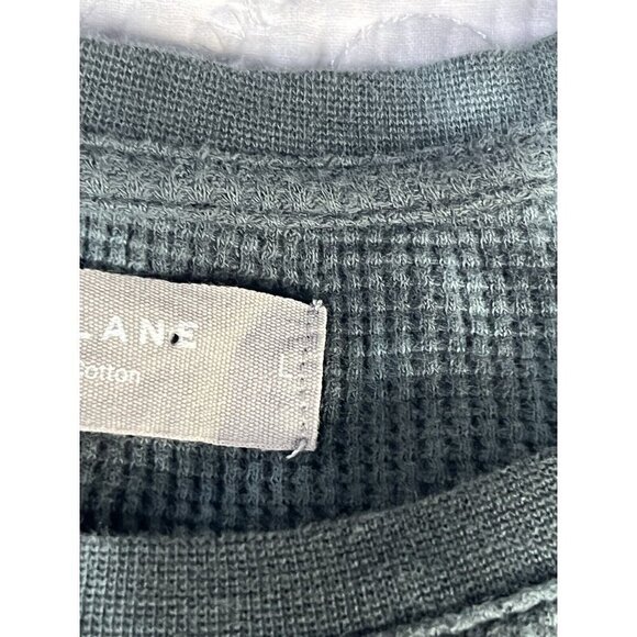 Everlane Mens Sz L Green Tie Dye T-Shirt Organic Cotton Waffle Crew Neck Shirt - Picture 5 of 6